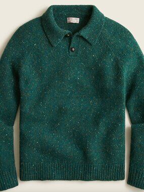 Wallace & Barnes merino wool Donegal collared sweater